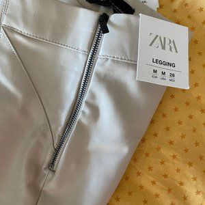 Zara vegan leather leggings